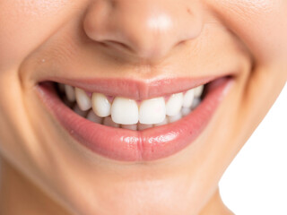 Bright smile showcases healthy teeth in a close-up portrait during a well-lit indoor setting