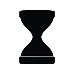 Monochrome Illustration of an Hourglass, symbolizing Time, Deadline, and Passing Moments