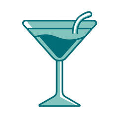 Martini Glass Symbol Icon for Web and Graphic Design