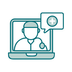 Online Doctor Consultation Icon for Web and Graphic Design