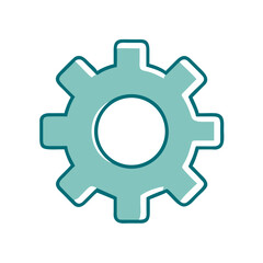 Settings Gear Icon for Web and Graphic Design