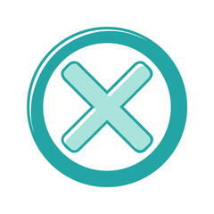 Obraz premium Solid Cross in Circle Icon for Web and Graphic Design