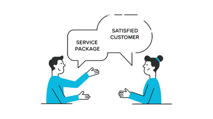 Customer service interaction with happy client