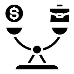 Work balance icon glyph style vector illustration