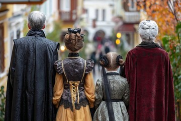 Naklejka premium Halloween creepy family