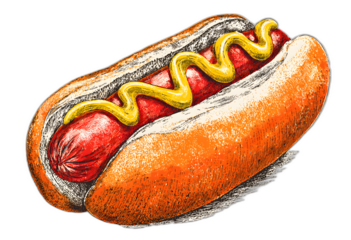 Delicious Hot Dog with Mustard Looks Yummy