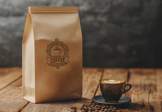 Coffee Bag Mockup Template