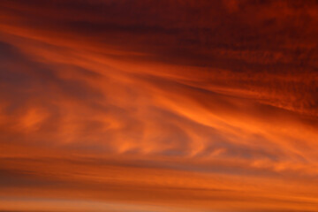 Sky at sunset-Easter Island, Rapa Nui, Polynesia, Chile, South America