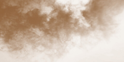 Dust sand soil smoke cloud particles isolated on transparent white background. Brown sandstorm smog sand dust explosion rising. Design elements for Compositing, covering, overlay, PNG