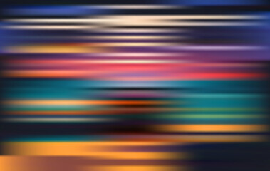Vibrant abstract background featuring blurred lines in blue, purple, orange, and yellow, creating a dynamic sunset effect
