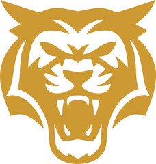 Tiger head, Detailed lion illustration showcasing majesty and strength, ideal for branding, wildlife, or wildlife conservation content.