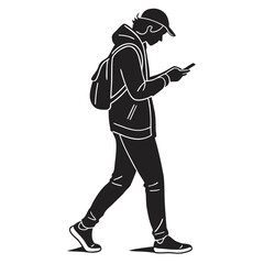 vector silhouette of a man