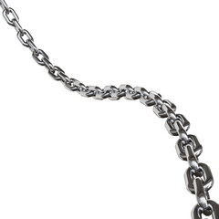 Abstract 3D Metallic Chain Link Render