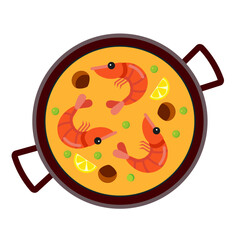 spanish paella vector illustrarion