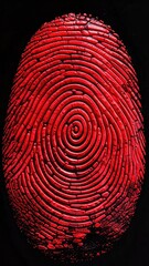Red textured fingerprint on black (1)