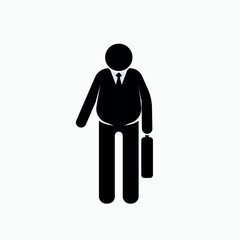 Middle Man Icon. Broker, Professional. Businessman Symbol. 