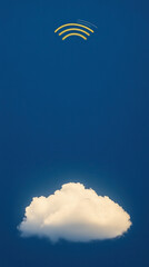 Cloud observation open sky digital artwork calm atmosphere aerial perspective nature concept