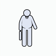 Middle Man Icon. Broker, Professional. Businessman Symbol. 