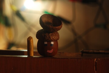 Serraya Ecorn cartoon character, Evening at Home