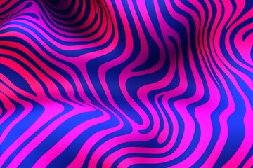 Fototapeta premium Abstract background with pink and blue curved lines creating a mesmerizing optical illusion