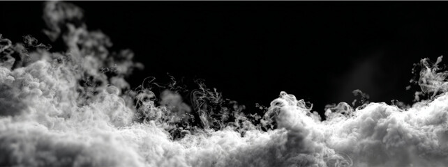 A swirling vortex of dark smoke, emanating from a fiery source. The cloud appears thick and ominous, creating a sense of danger and mystery. The smoke spirals into the air with intensity. PNG backgrou