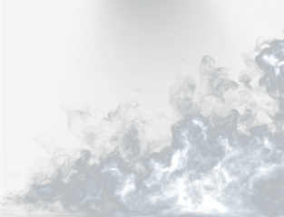 Stage floor white smoke mist transparent PNG, isolated background cutout. Realistic dry ice smoke clouds fog overlay perfect for compositing into your shots.