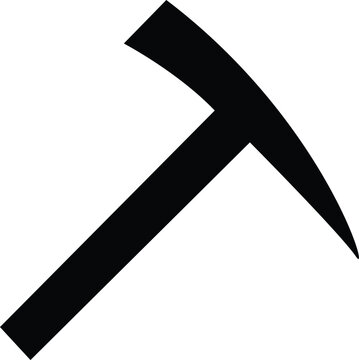  black mining hamer Black and white abstract arrow symbol vector illustration design