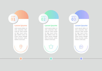 Modern style infographic with business timeline template for introducing steps