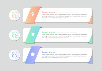 Modern style infographic with business timeline template for introducing steps