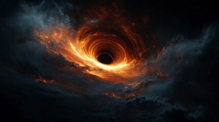 Fiery vortex in space