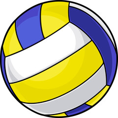 Volleyball Ball Isolated Icon Illustration