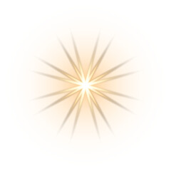 Obraz premium PNG Flash of golden star light on background. Glow Star light sparkle glow. Vector glow effect. Abstract lens glare. Flashing lights. Transparent PNG. Golden Bokeh Light Background with Sparkles PNG