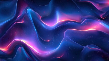 Fototapeta premium Abstract, vibrant, flowing, liquid, vibrant colors, dynamic, swirling, wavy, futuristic, cosmic, energy, 