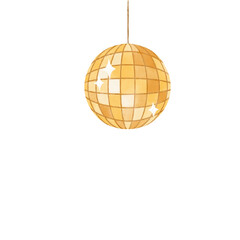 Golden ball hanging illustration