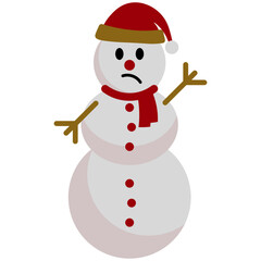 Christmas Snowman Illustration