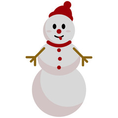 Christmas Snowman Illustration