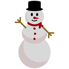 Christmas Snowman Illustration
