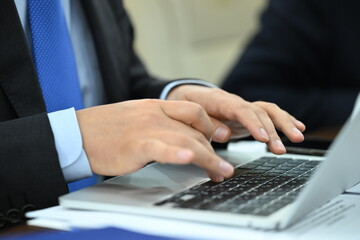 businessman working on laptop