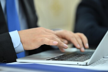 business man working on laptop