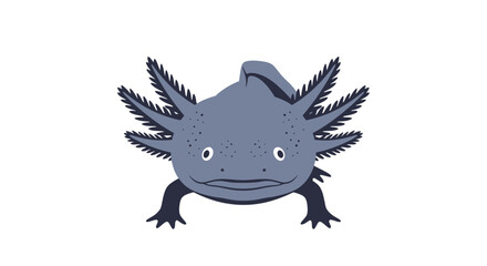 Cute cartoon axolotl underwater creature cute amphibian aquatic animal pet friendly exotic animal character isolated on white isolated on white background