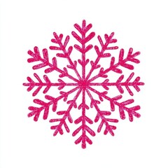 Snowflake design pink illustration.