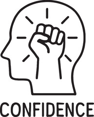 Obraz premium Confidence: The illustration encapsulates the essence of self-assurance, a powerful symbol of inner strength and belief in oneself.