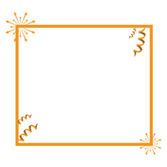 New Year Frame with Fireworks