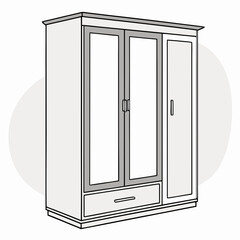 Vector art of wardrobe
