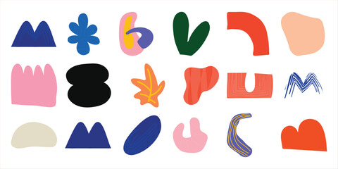 Abstract Shapes Collection: Vibrant and Playful Organic Forms