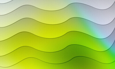 Abstract Green Yellow Gradient Waves Background Modern Fluid Motion Design Graphic Texture Art