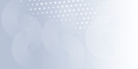 Abstract White geometric background overlap layer on bright space with lines effect decoration.