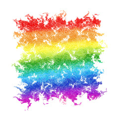 Vibrant rainbow abstract pattern with textured swirls and organic edges creating a dynamic, joyful visual for creative projects and design.