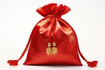 Bag handbag gold red.