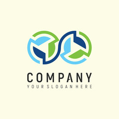 Infinity Tech Design Logo Concept Vector Template